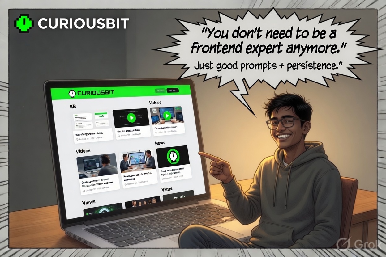 Panel 11 – You don&rsquo;t need to be a frontend expert. Just good prompts and persistence.