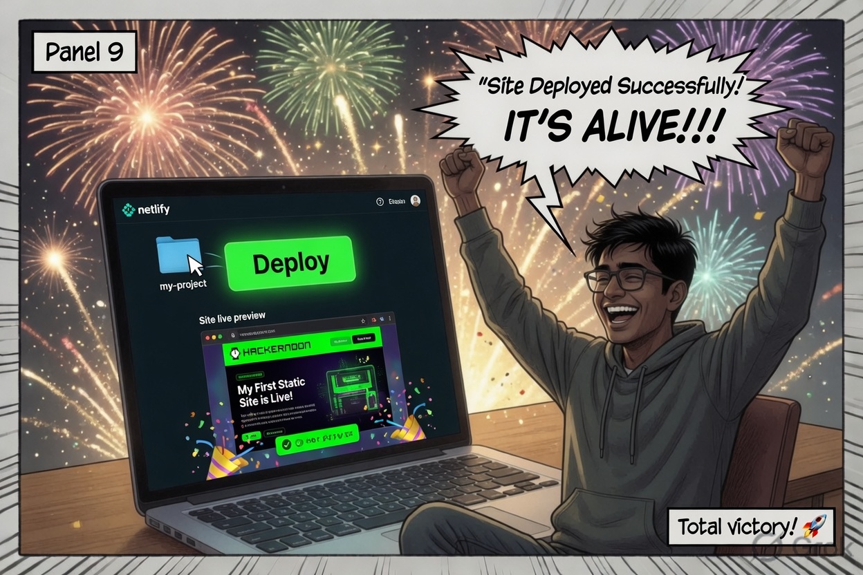 Panel 9 – Site Deployed Successfully. IT&rsquo;S ALIVE!!!