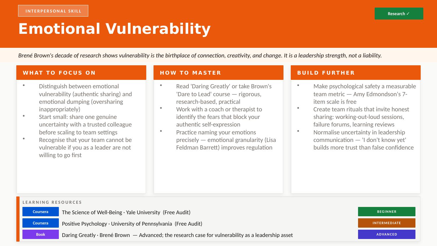 Emotional Vulnerability deep-dive slide