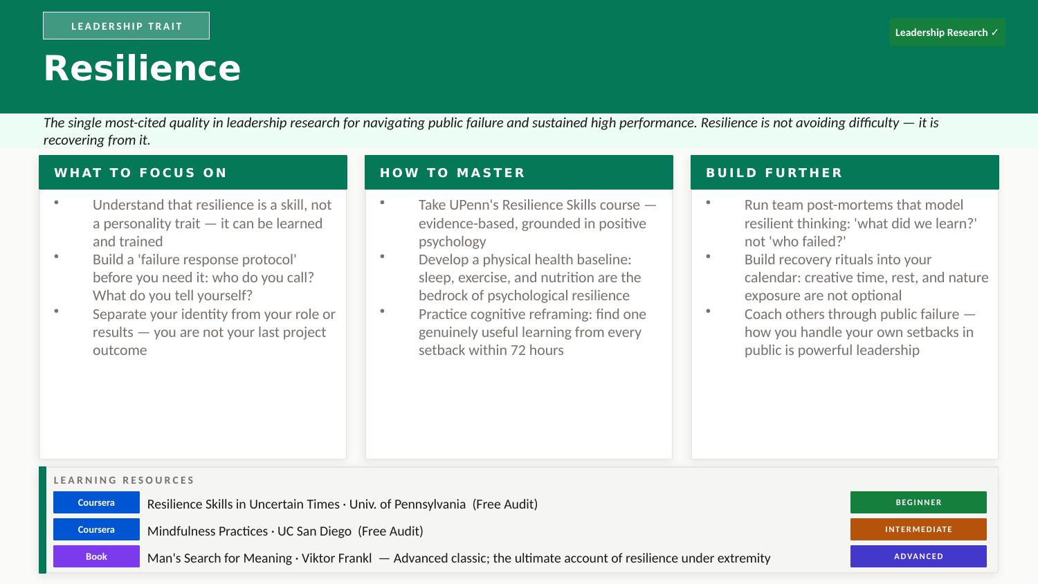 Resilience deep-dive slide